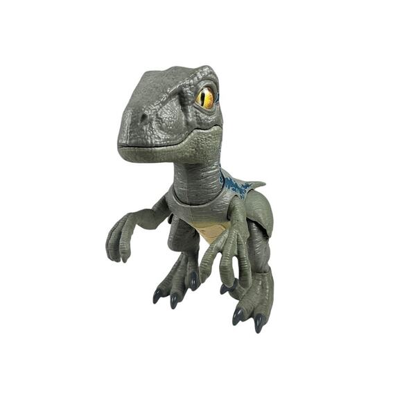 Jurassic World Primal Pals Blue Velociraptor Dinosaur Figure - Interactive Sound - Picture 2 of 6